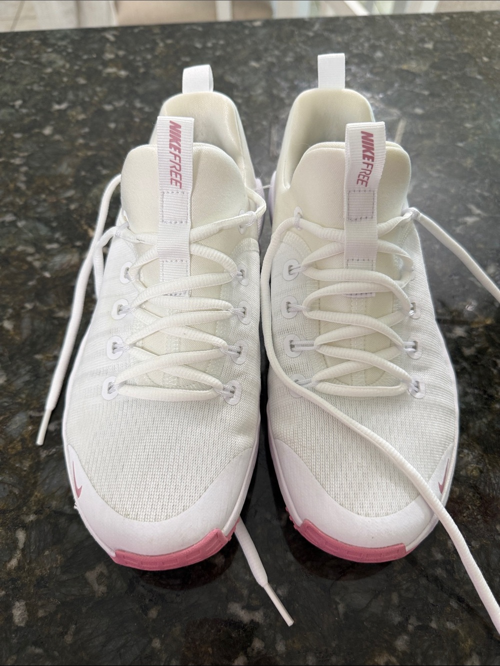 Nike Free Women’s Metcon White Low-Top Running Shoes with Pink Accents